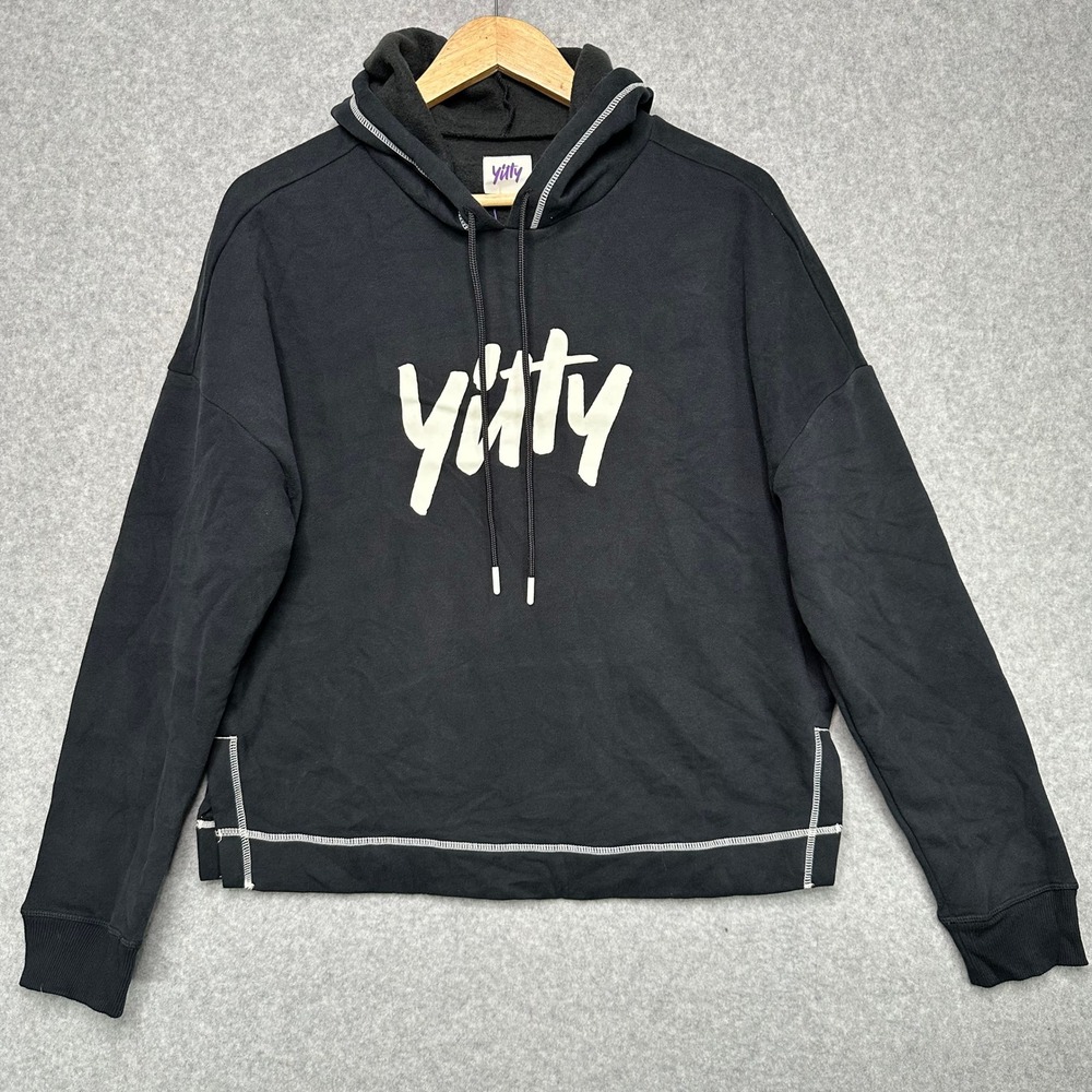 Yitty Major Label EP Hoodie Iconic Black Fleece Lined Oversized Women's M‎ NWT